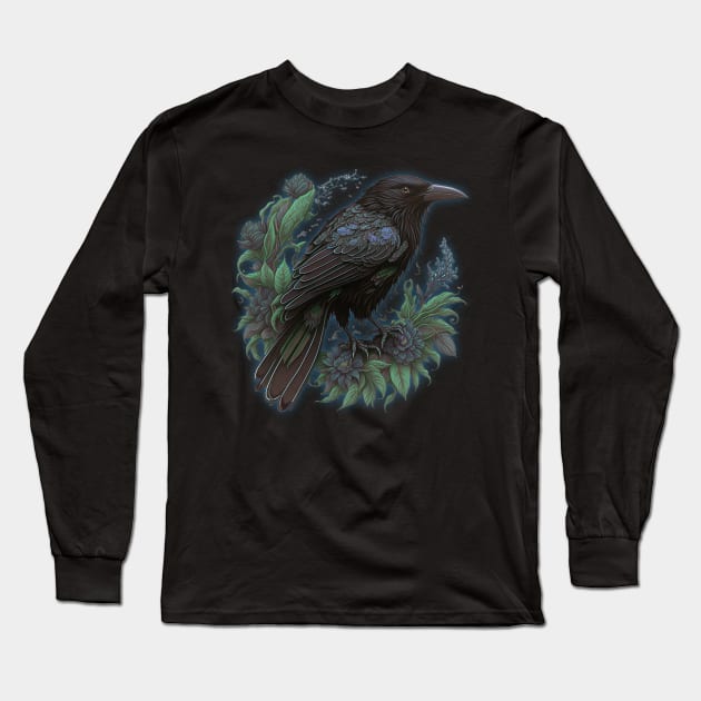 Raven tales Long Sleeve T-Shirt by The Wolf and the Butterfly